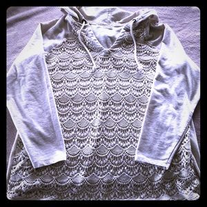 Maurice’s 3X crochet front hoodie euc